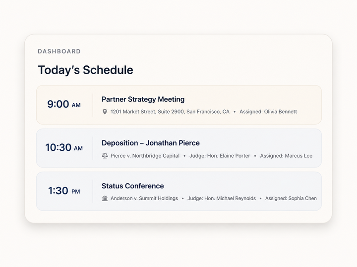 Today's schedule in Thistle